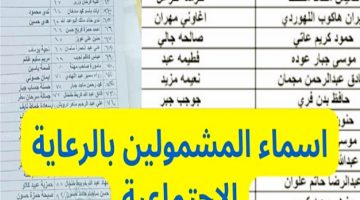 هسه ظهرت الآن.. كشف أسماء المشمولين بالرعاية الاجتماعية الوجبة التاسعة 2024 العراق