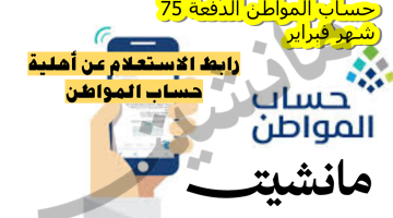 بالخطوات.. طريقة الاستعلام عن أهلية حساب المواطن الدفعة 75 لشهر فبراير
