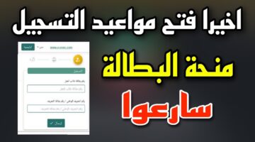 التسجيل في منحة البطالة 2024