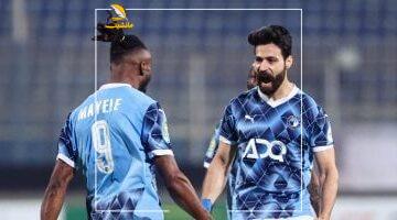 فيستون ماييلي يحرز الهدف الخامس لبيراميدز في شباك سيراميكا