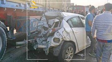 عاجل.. 
                                            المعاينة: مصرع شخص وإصابة 15 فى تصادم 7 سيارات بدائرى البساتين.. صور