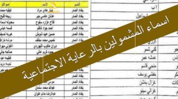 الرعاية تقفز من المنصة .. الكشف النهائي عن أسماء المشمولين في الرعاية الاجتماعية الوجبة الأخيرة