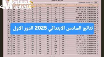 النتائج ظهرت خلاص يا جماعة! اكتشف اسمك في قوائم السادس الابتدائي الدور الأول 2025 الآن