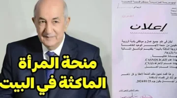المنحة متاحة بدءًا من اليوم.. رابط التسجيل وشروط منحة المرأة الماكثة بالبيت في الجزائر خطوة بخطوة