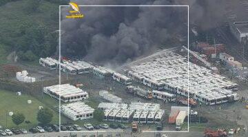 أكبر مخزن ولع.. حريق هائل يدمر أضخم مستودع أتوبيسات في فيلادلفيا الأمريكية.. شاهد الفيديو