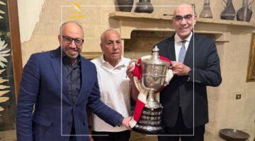 في بيت الرئيس.. هشام نصر وحسام المندوه يحتفلان بكأس مصر في منزل حسين لبيب