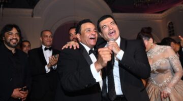 بالصور.. إيهاب توفيق وهاني رمزي ومتعب يتصدرون حضور حفل زفاف ابنة محمد فؤاد