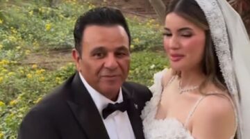 قلب الأب.. محمد فؤاد يزف ابنته بسملة في زفاف أسطوري