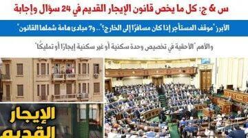 رسميًا.. 24 سؤالًا وجوابًا حول قانون الإيجار القديم في البرلمان
