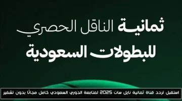 رسميًا.. تردد قناة ثمانية الجديد على نايل سات لمتابعة الدوري السعودي 2025 مجانًا