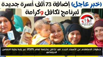 رسميًا.. تعرف على خطوات الاستعلام عن أسماء المستفيدين الجدد من تكافل وكرامة 2025 عبر موقع وزارة التضامن