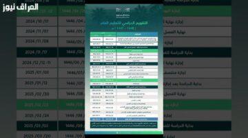 رسميًا.. 3 فصول دراسية في السعودية للعام 1447 |  التقويم الدراسي الجديد يكشف خطة الدراسة حتى الصيف