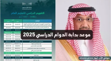 رسميًا.. موعد بدء الدراسة 2025 في السعودية وتوزيع الإجازات والفصول المعلنة من وزارة التعليم