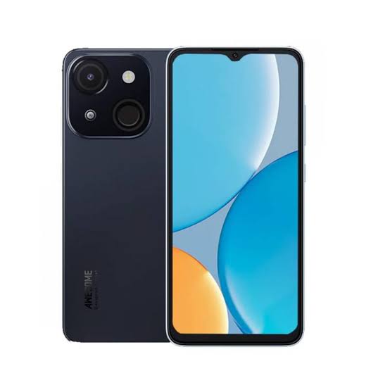 عرض جانبي لهاتف Itel A50C مع الشاشة المضيئة
