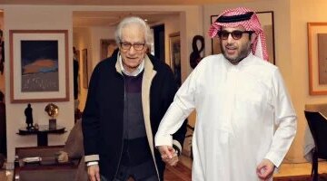 زيارة خاصة بالقاهرة تركي آل الشيخ يلتقي فاروق حسني في