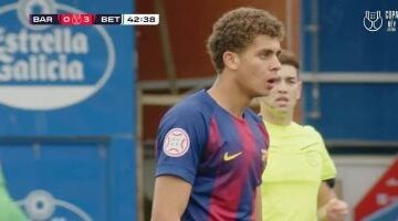 حمزة عبد الكريم يشارك فى خسارة شباب برشلونة ضد بيتيس