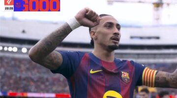 فيديو بنفس الطريقة رافينها يسجل هدف برشلونة الثاني أمام