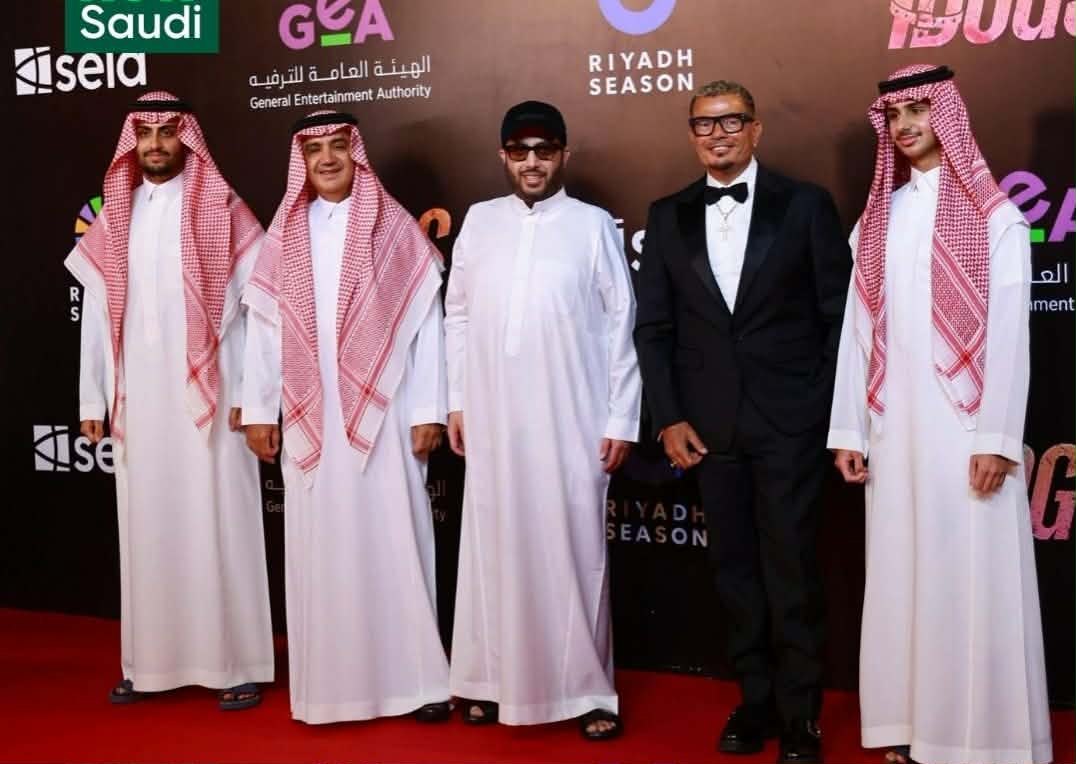 عمرو دياب والمستشار تركي آل الشيخ يحضران العرض الخاص لفيلم 7Dogs