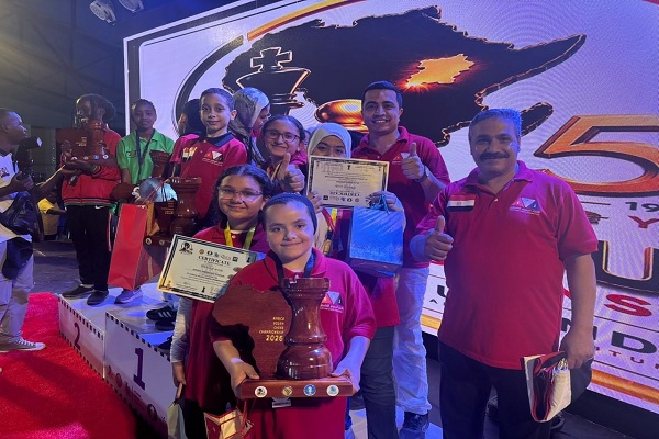مصر تتوج بكأس البطولة الإفريقية للشطرنج للناشئين بـ14 ميدالية