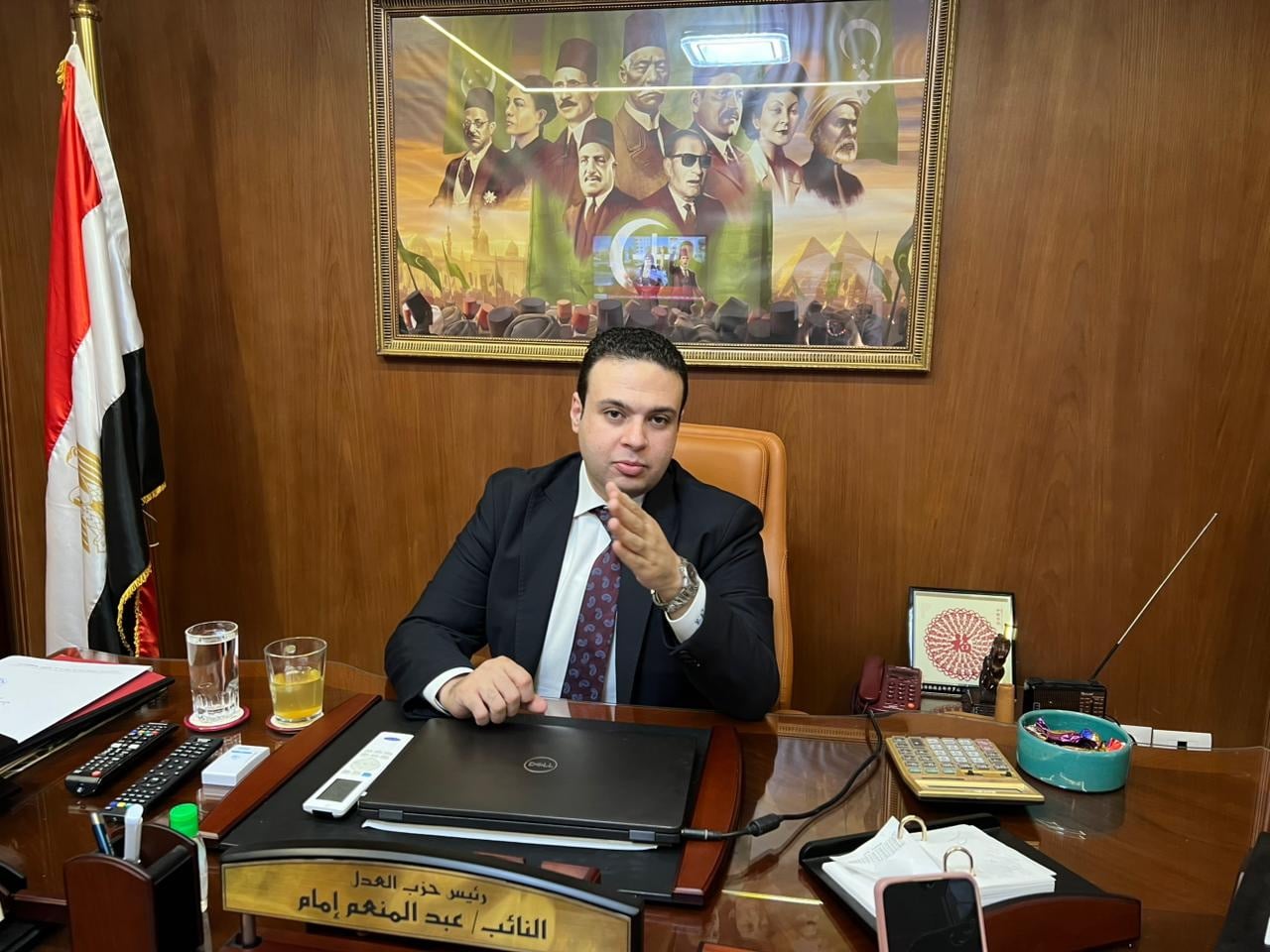 النائب عبدالمنعم إمام رئيسًا لحزب العدل بالتزكية