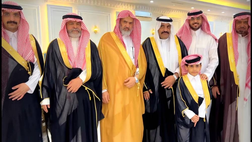 أبناء نايف بن شرف رحمه الله يحتفلون بزواج أخيهم “محمد”
