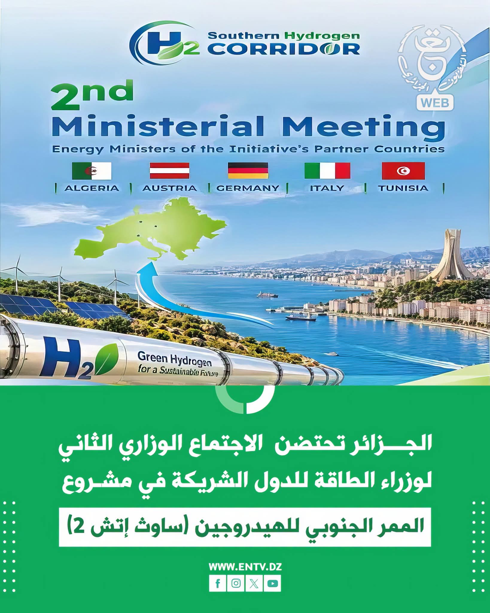 اجتماع دولي لوزراء الطاقة لدعم ممر الهيدروجين الأخضر