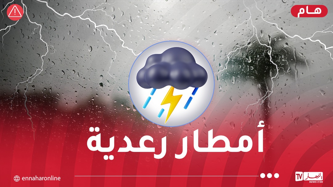 تصل 40 ملم.. أمطار رعدية غزيرة عبر هذه الولايات