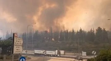 عاجل..                                             منازل الإسرائيليين تحترق.. النيران تمتد للمبانى فى وادى القدس