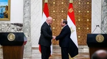 عاجل..                                             استقبال رسمى ومباحثات ومؤتمر صحفى بين الرئيس السيسى ونظيره اللبنانى.. فيديو